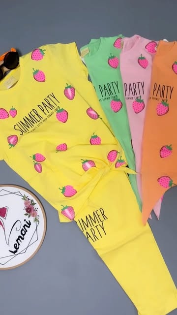 تیشرت شلوارک توت فرنگی