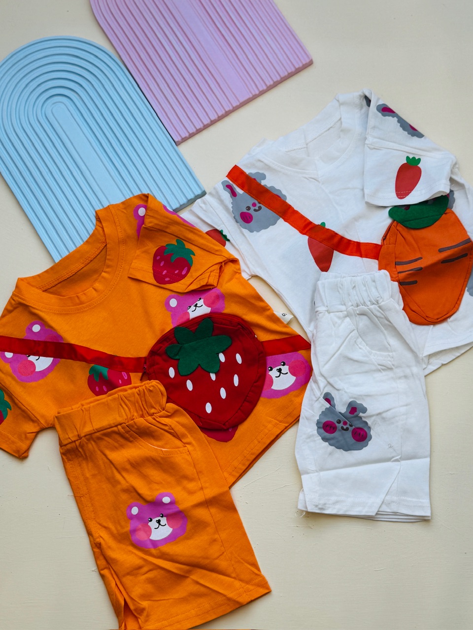 ست تیشرت شلوارک وارداتی دخترانه ۱تا۵سال