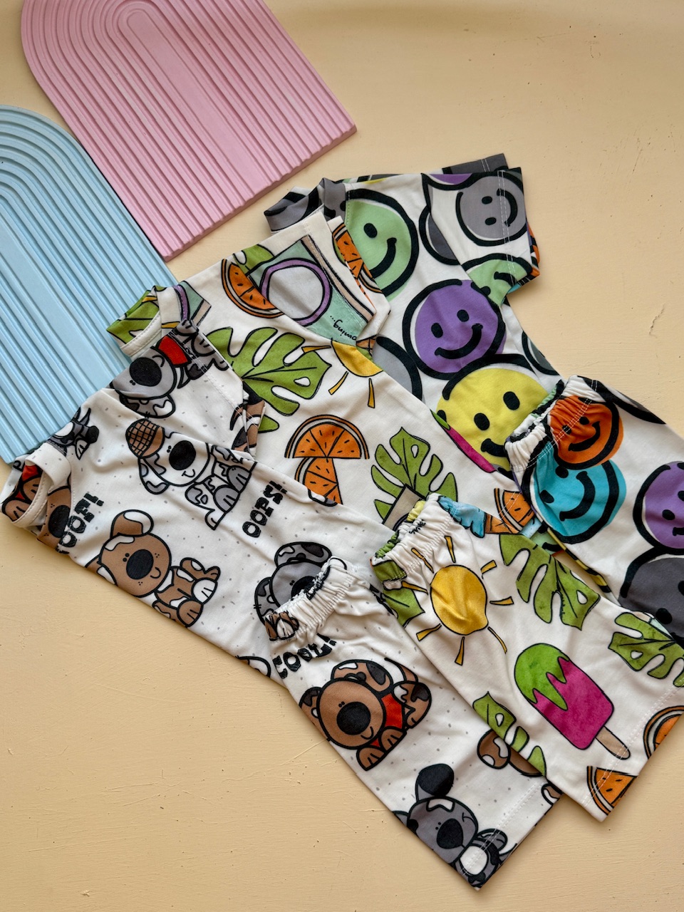 ست تیشرت شلوارک راحتی بچه گانه ۱تا۱۰سال