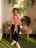 کراپ دخترانه گره ای پنبه